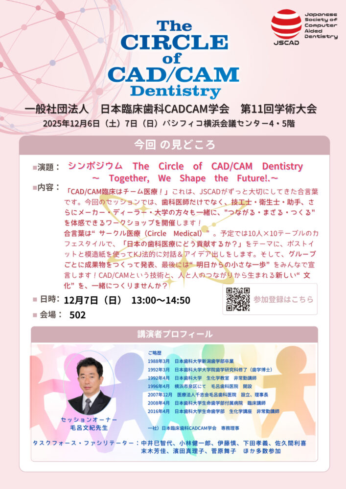 The Circle of CAD/CAM Dentistry
毛呂文紀先生